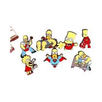Conjunto De Pins De Esmalte Simpsons 7 Peças, Broche De Desenho Animado Fofo E Engraçado, Joia DIY