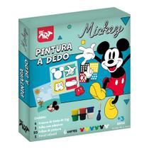 Conjunto de Pintura a Dedo 6 Cores Mickey 18Peças Com Pincel