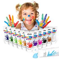 Conjunto de pintura a dedo ABEIER lavável não tóxico 12x60ml 1-10 anos