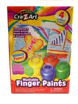 Conjunto de pintura a dedo Cra-Z-Art com papel