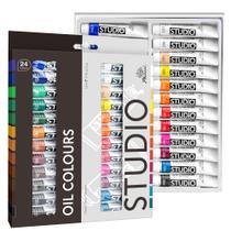 Conjunto de pintura a óleo PHOENIX 24x12ml Não tóxico para tela