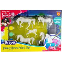 Conjunto de pintura Breyer Horses Stablemates Fantasy Horse com 5 cavalos Conjunto de pintura Breyer Horses Stablemates Fantasy Horse com 5 cavalos