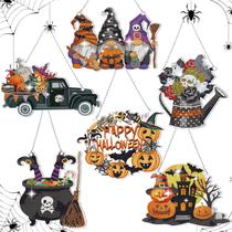 Conjunto de pintura de diamante Chitidr, 6 peças, sinais pendurados de Halloween Conjunto de pintura de diamante Chitidr, 6 peças, sinais pendurados de Halloween