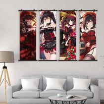 Conjunto de pintura de parede Picture Date A Live Kurumi 25x75cm Conjunto de pintura de parede Picture Date A Live Kurumi 25x75cm