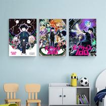 Conjunto de pintura de pôster Mob Psycho 100 Anime 40x60cm, 3 unidades