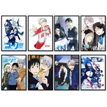Conjunto de pintura de pôster Yuri on Ice Anime HD Prints 40x60cm, 8 unidades