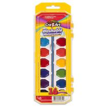 Conjunto de pintura em aquarela Cra-Z-Art lavável de 16 peças com pincel Conjunto de pintura em aquarela Cra-Z-Art lavável de 16 peças com pincel