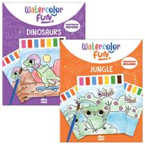 Conjunto de pintura em aquarela DINO MINI Water Painting para crianças 4-8