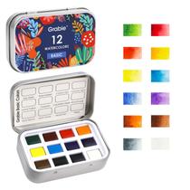 Conjunto de pintura em aquarela Grabie 12 cores Artist Grade Conjunto de pintura em aquarela Grabie 12 cores Artist Grade