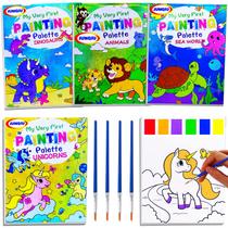 Conjunto de pintura em aquarela JUNQIU para crianças com livro de água e pincel