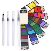 Conjunto de pintura em aquarela MEEDEN Travel Portable 42 cores com pincéis