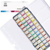 Conjunto de pintura em aquarela PHOENIX 48 Half Pans Portable Lat