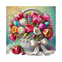 Conjunto De Pintura Em Diamante 5D Huacan Série Flores Bordado Completo Com Pedras Redondas Para