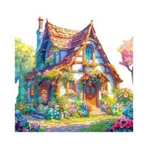 Conjunto De Pintura Em Diamante Spring House, Mosaico Completo Com Brocas Quadradas E Redondas,