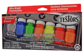 Conjunto de pintura esmaltada Testors 9132X Fluorescente 7x7,5ml