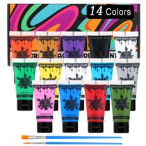 Conjunto de pintura facial e corporal Bowitzki 14 cores 20 ml à base de água