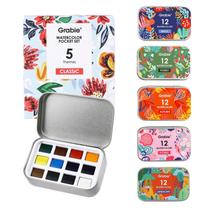 Conjunto de pintura Grabie Pocket, artista de aquarelas de 12 cores
