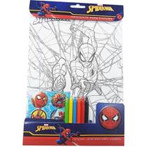 Conjunto De Pintura Homem Aranha Com 8 Folhas - Toy Mix
