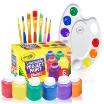Conjunto de pintura The Mega Deals Kids 6 cores com 7 pincéis e paleta Conjunto de pintura The Mega Deals Kids 6 cores com 7 pincéis e paleta