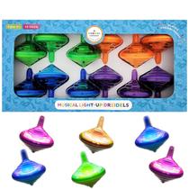 Conjunto de piões Hanukkah Musical Light-Up Dreidel x12