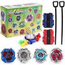 Conjunto De Piões Infantis 4 Peças Série BX Burst Com Lançador Brinquedo De Presente