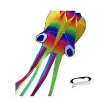 Conjunto De Pipa Gigante Em Forma De Polvo 3D Colorido Arco-Íris Para Adultos, Pipa De 4m Com Linha