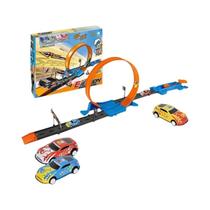 Conjunto De Pista De Carros De Corrida Para Meninos E Meninas Com 18 Peças, Modelo DIY Com Rodas De