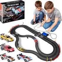 Conjunto de Pista de Corrida Atlasonix com 4 Carros e Contador de Voltas