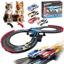 Conjunto de pista de corrida de caça-níqueis AGM MASTECH com 4 carros caça-níqueis de 4 a 12 anos