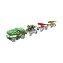 Conjunto De Pista De Corrida Flexível Com Tema De Dinossauro Com Luz Flash Carro Brinquedo Educativo