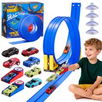 Conjunto de Pista de Corrida HONEYEAH 4,9 m Flexível com 6 Carros e 2 Lançadores
