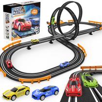 Conjunto de Pista de Corrida Mccreadee com 4 Carros de Alta Velocidade - Brinquedo Infantil