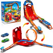 Conjunto de Pista de Corrida Zikhoobusik com 2 Carrinhos e Caixa de Armazenamento Conjunto de Pista de Corrida Zikhoobusik com 2 Carrinhos e Caixa de Armazenamento