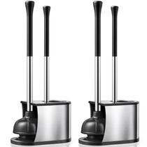 Conjunto de pistão e escova de vaso sanitário HAMITOR, pacote com 2 unidades em aço inoxidável Conjunto de pistão e escova de vaso sanitário HAMITOR, pacote com 2 unidades em aço inoxidável