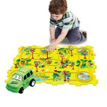 Conjunto de pistas de carros infantis Puzzle Racer Educational Puzzle Track Car