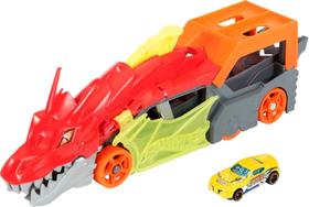 Conjunto de pistas para carros de brinquedo Hot Wheels City Dragon Launch Transporter
