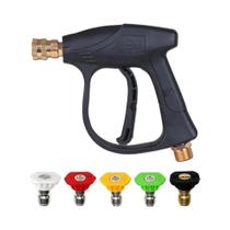 Conjunto De Pistola De Água De Alta Pressão Em Alumínio Com 5 Bicos De Conexão Rápida Para Lavagem Conjunto De Pistola De Água De Alta Pressão Em Alumínio Com 5 Bicos De Conexão Rápida Para Lavagem
