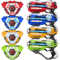 Conjunto de Pistolas de Laser Tag IJO para 4 Jogadores com Coletes LED com Placar