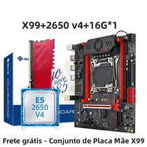 Conjunto De Placa-Mãe Para Jogos Intel Xeon E5 2650 V4 SOYO X99 C612 Com 16GB De RAM DDR4 2133MHz