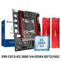 Conjunto De Placa-Mãe Para Jogos SOYO X99 Chipset C612 CPU E5 2680 V4 RAM DDR4 16G PCIE3.0 Para PC Conjunto De Placa-Mãe Para Jogos SOYO X99 Chipset C612 CPU E5 2680 V4 RAM DDR4 16G PCIE3.0 Para PC