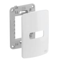 Conjunto de Placa+Suporte 4x2 - 1 POS - Composé Branco WEG