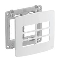 Conjunto de Placa+Suporte 4x4 6 POS (3x3) Composé Branco - WEG