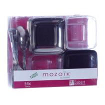 Conjunto de Plástico Descartável Finger Food com 54 Peças Mozaik