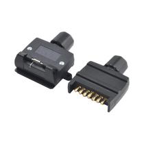 Conjunto De Plugue Plano De 7 Pinos Para Trailer, Conector Adaptador Macho E Fêmea Para Caravana E