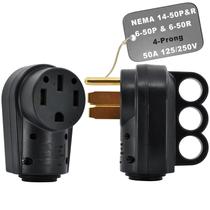 Conjunto de plugues RV 50A macho e fêmea 125/250V para trailer, trailer, caravana