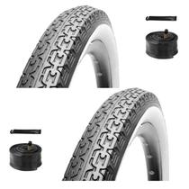 Conjunto de pneus de bicicleta WHEELO 26" x 2.125 branco, pacote com 2 tubos Conjunto de pneus de bicicleta WHEELO 26" x 2.125 branco, pacote com 2 tubos