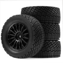 Conjunto De Pneus De Borracha Rally 80MM Com Aro 4PCS Para Carro RC Off-Road 1/10 HSP 94177 HPI WR8 Conjunto De Pneus De Borracha Rally 80MM Com Aro 4PCS Para Carro RC Off-Road 1/10 HSP 94177 HPI WR8