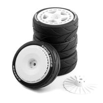 Conjunto de pneus e rodas 1/10 On Road para Tamiya da HPI Ken Block Conjunto de pneus e rodas 1/10 On Road para Tamiya da HPI Ken Block