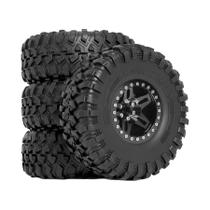 Conjunto De Pneus E Rodas De Metal Beadlock Red Spider 4PCS Para 110 RC Crawler Traxxas Axial SCX10