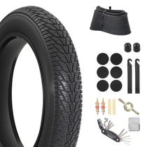 Conjunto de pneus para fat bike HOMEXMTD 20x4.0 com kit de reparo Conjunto de pneus para fat bike HOMEXMTD 20x4.0 com kit de reparo